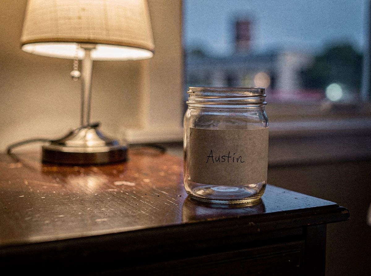 The Quiet Hours Night Cream jar on a nightstand
